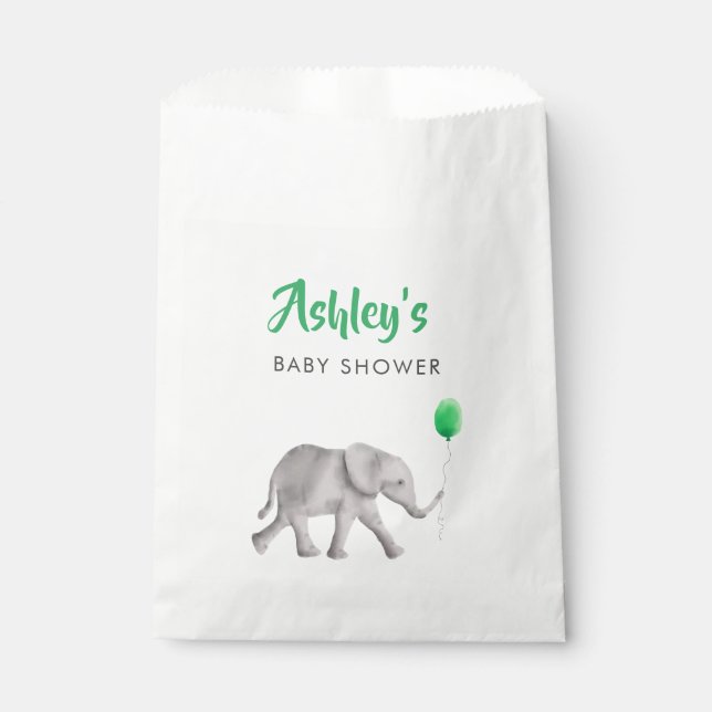 Baby Elephant Baby Dusche Gefallen Beutel Leckerei Geschenktütchen (Vorderseite)