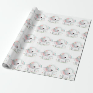 Baby Elephant Baby Dusche Geschenkpapier