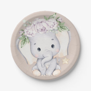 Baby Elephant Baby Dusche Pappteller