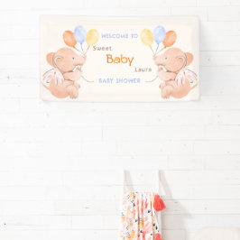 Baby Elephant Baby Shower Banner