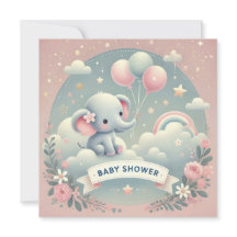 BABY ELEPHANT BABY SHOWER EINLADUNG