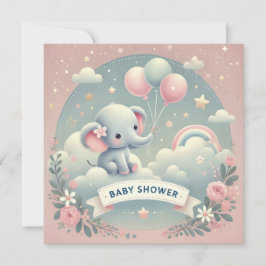 BABY ELEPHANT BABY SHOWER EINLADUNG