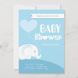 Baby Elephant Baby Shower Einladung für Baby Boy