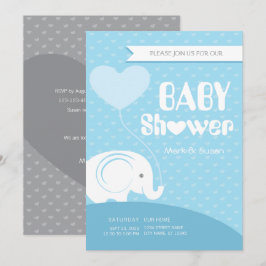 Baby Elephant Baby Shower Einladung für Baby Boy
