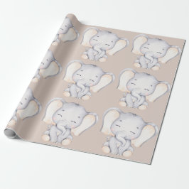 Baby Elephant Baby Showpapier Geschenkpapier