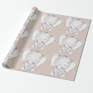 Baby Elephant Baby Showpapier Geschenkpapier