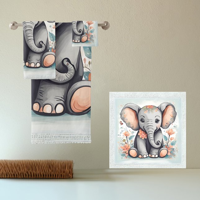 Baby Elephant Badhandtuch Set (Von Creator hochgeladen)