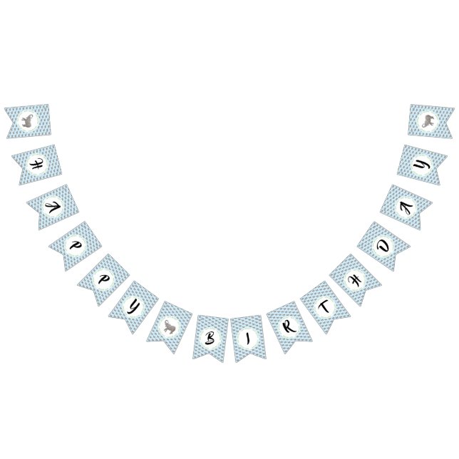 Baby Elephant Birthday Wimpelkette (Alle)