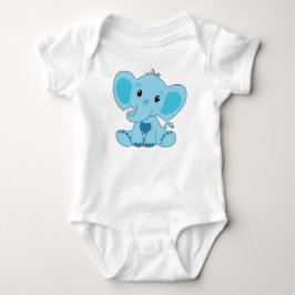 Baby, Elephant, Blau, Baby Bodysuit, DAM Creative, Strampler