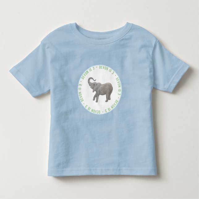 Baby Elephant Blue Gast of Honour Kleinkind T-shirt (Vorderseite)