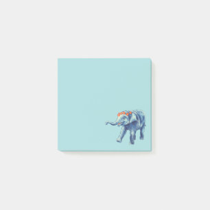 Baby Elephant Blue Niedlich Girly Kids Post-it Klebezettel