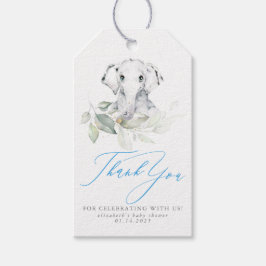 Baby Elephant Blue Sage Baby Dusche Vielen Dank Geschenkanhänger