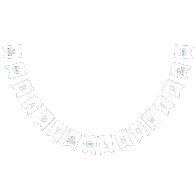 Baby Elephant Bubble Bath Boy Baby Dusche Wimpelkette (Alle)