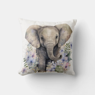 Baby Elephant Custom Throw Kissen