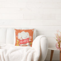 Baby Elephant Decorative Pillow