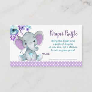 Baby Elephant-Dillierungsticket Gender Reveal Begleitkarte