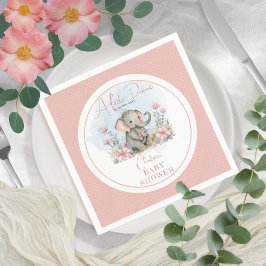 Baby Elephant eine kleine Blütendusche aus Erdnuss Serviette