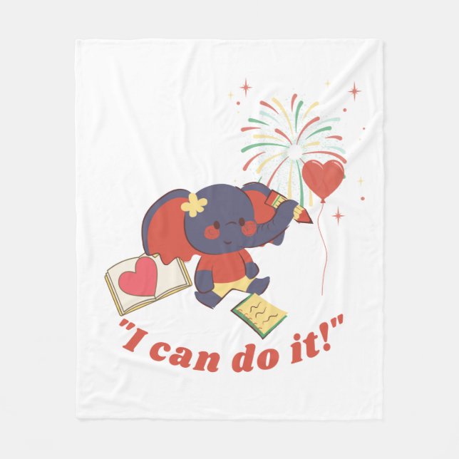 Baby Elephant Fleece Blanket (Vorderseite)