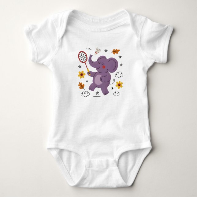 Baby elephant fun play  strampler (Vorderseite)