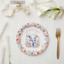 Baby Elephant Girl's Birthday Party Personalisiert