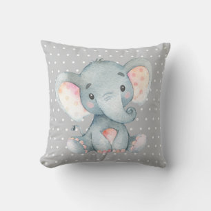 Baby Elephant Gray Kissen