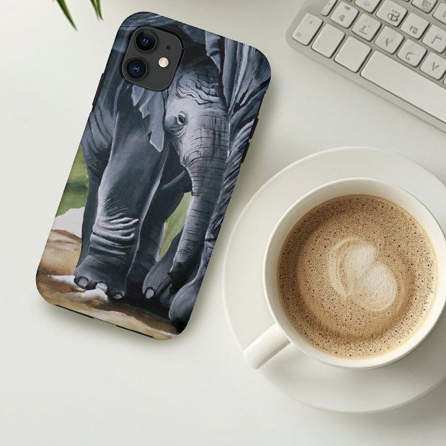 Baby Elephant Gray Niedlich Case-Mate iPhone Hülle (Von Creator hochgeladen)