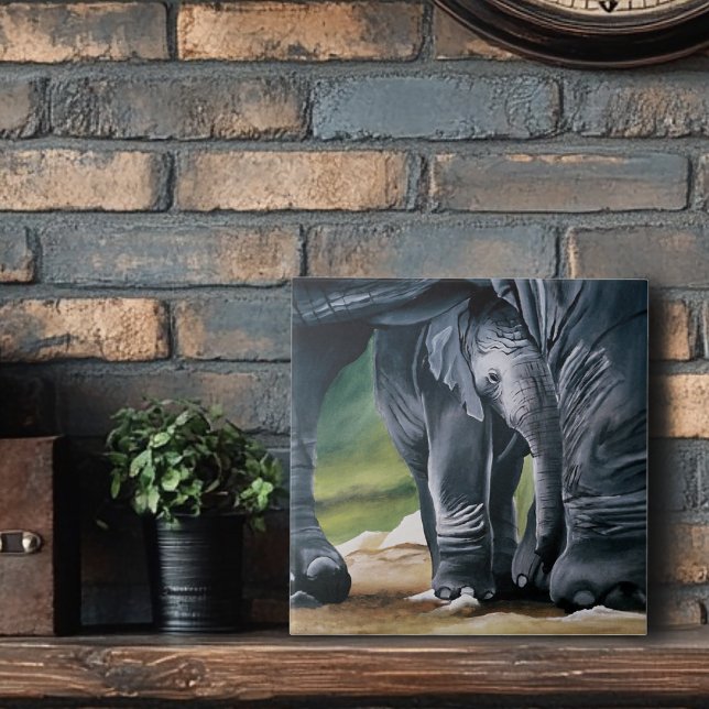 Baby Elephant Gray Niedlich Fliese (Von Creator hochgeladen)