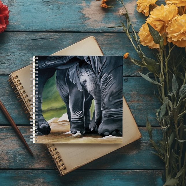 Baby Elephant Gray Niedlich Notizbuch (Von Creator hochgeladen)