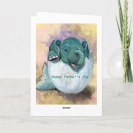 Baby Elephant Hatching from Egg Vthers Day Card Karte
