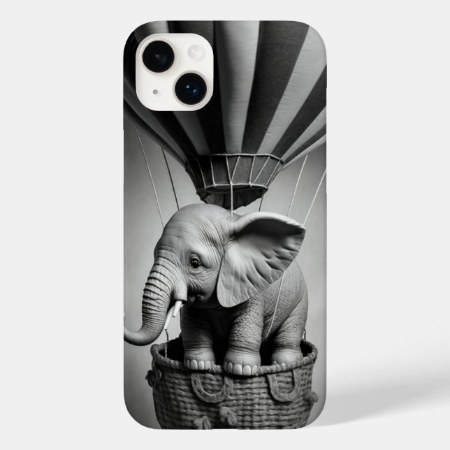 Baby Elephant in einem Heißluftballon Case-Mate iPhone Hülle (Rückseite)