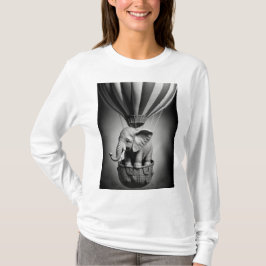 Baby Elephant in einem Heißluftballon T-Shirt