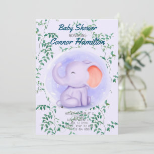 BABY ELEPHANT INVITATION EINLADUNG