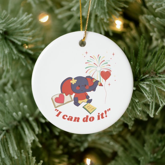 Baby Elephant Keramik Ornament (Baum)