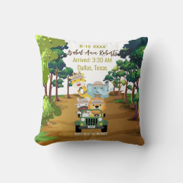 Baby Elephant Lion Jungle Zebra Giraffe Safari Kissen