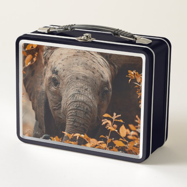 Baby Elephant Lunch Box - Custom Safari Geschenk (Vorderseite)