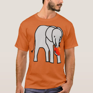 Baby Elephant mit Liebe Herz auf Valentinstag T-Shirt