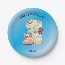 Baby Elephant mit rosa Bow