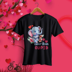 Baby Elephant-Niedlicher als Cupid-Funny Valentine T-Shirt
