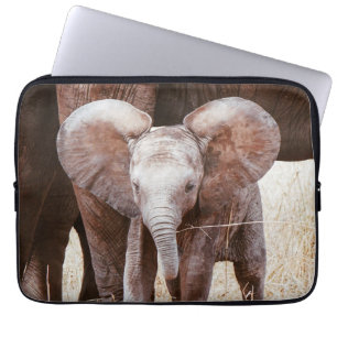 Baby Elephant Niedliches Afrikanisches Elefant mit Laptopschutzhülle