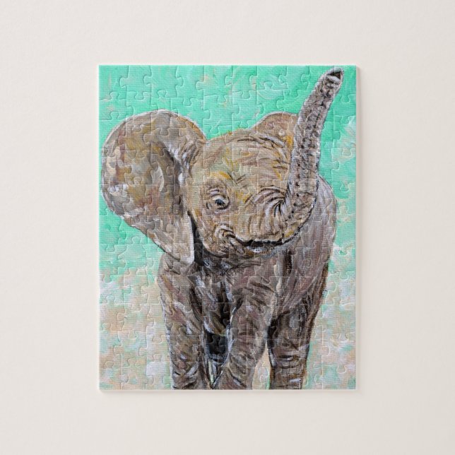 Baby Elephant Painting Puzzle (Vertikal)