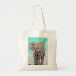 Baby Elephant Painting Tragetasche