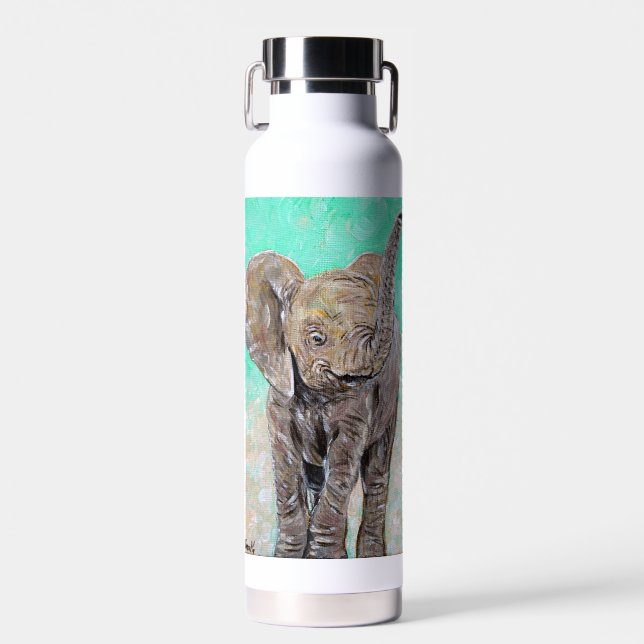 Baby Elephant Painting Trinkflasche (Vorne)