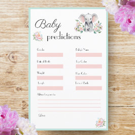 Baby Elephant Peonies & Balloons Kindervorhersagen