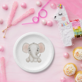 Baby Elephant Plate Pappteller
