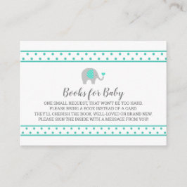 Baby Elephant Polka Dots auf White Book Request Begleitkarte