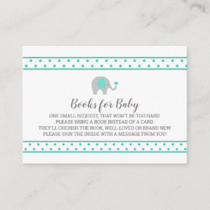 Baby Elephant Polka Dots auf White Book Request Begleitkarte