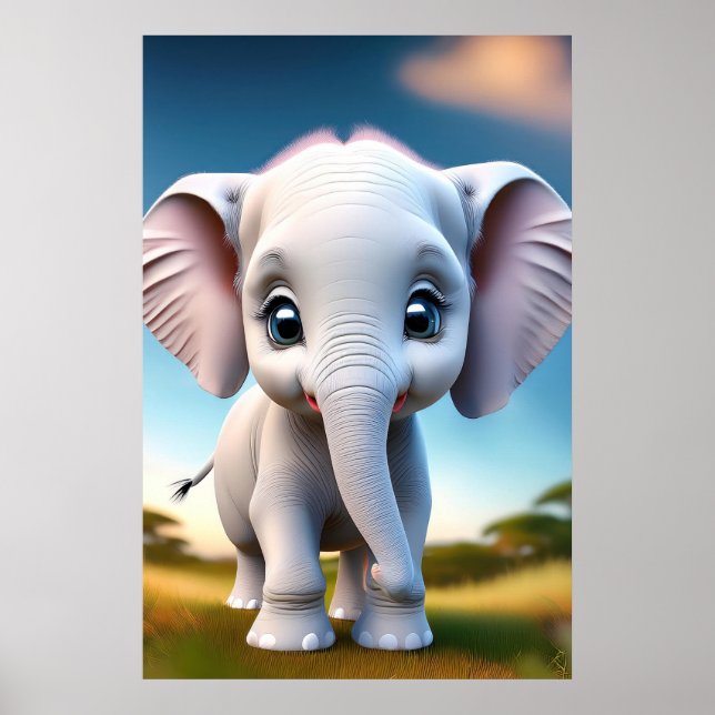 Baby Elephant Poster (Vorne)