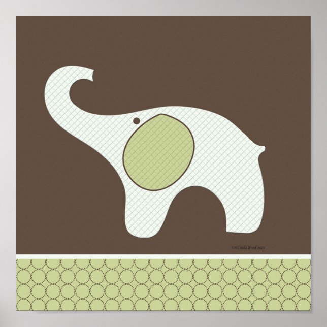Baby Elephant Room Poster (Vorne)