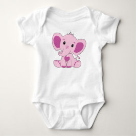 Baby, Elephant, Rosa, Baby Bodysuit, DAM Creative, Strampler