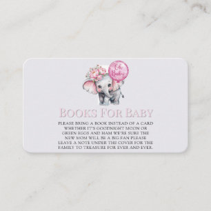 Baby Elephant rosa Balloons Bücher für Baby Begleitkarte